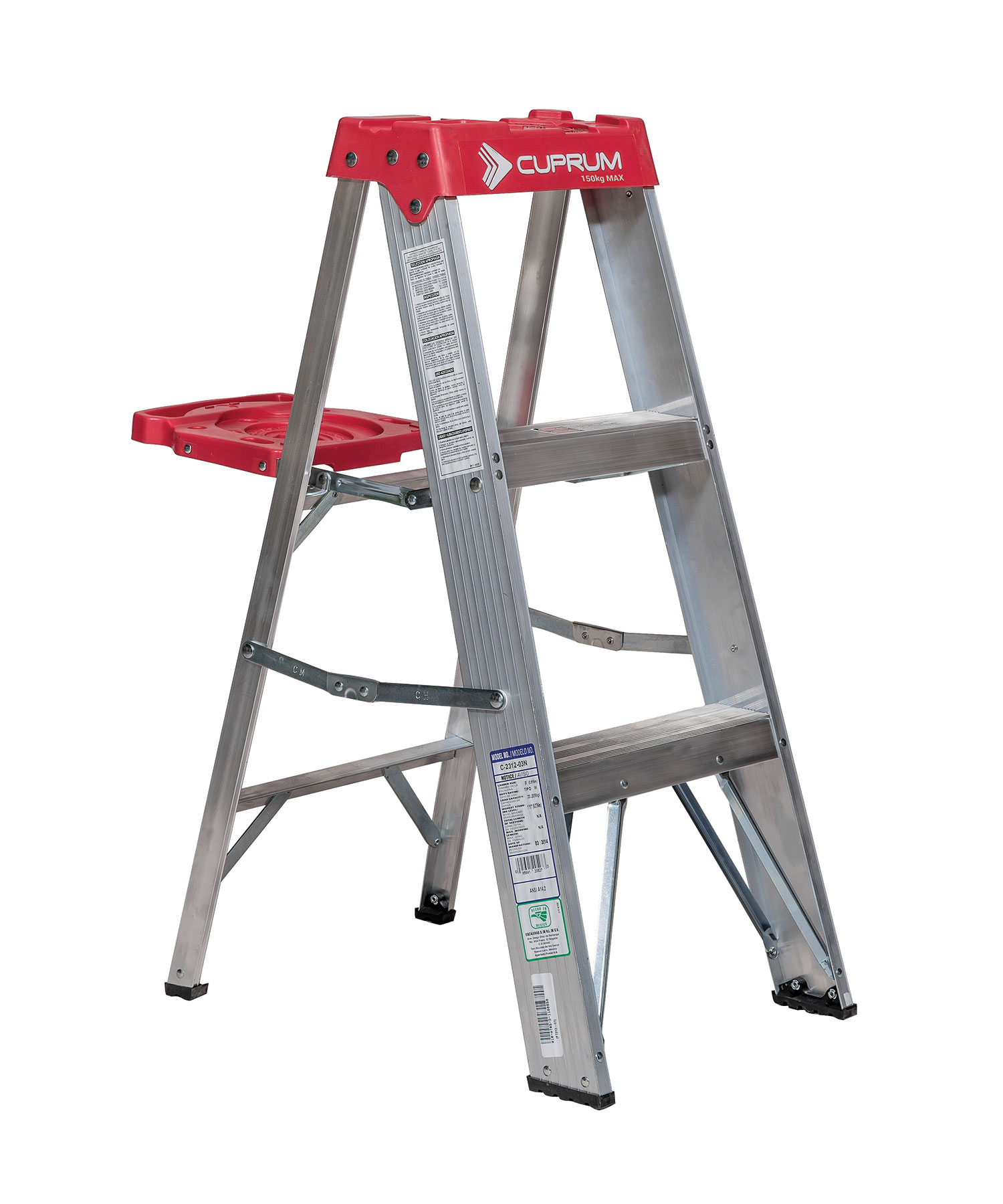 Escalera de tijera de aluminio